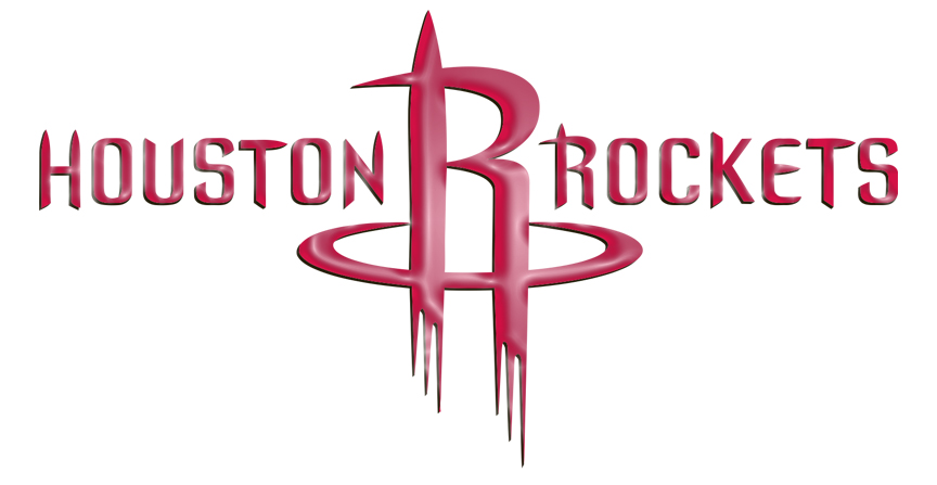 Houston Rockets Plastic Effect Logo iron on paper